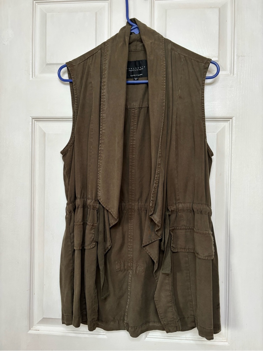 Sanctuary Olive Draped Utility Vest